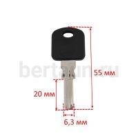 Заг.для ключ. Palladium-Е197 пласт. кв. спец Apex-трос. верт. №508 