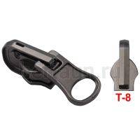 Замок-бегунок № 70  на спираль Т8 ПЕРЕКИДНОЙ BERT автомат темный никель