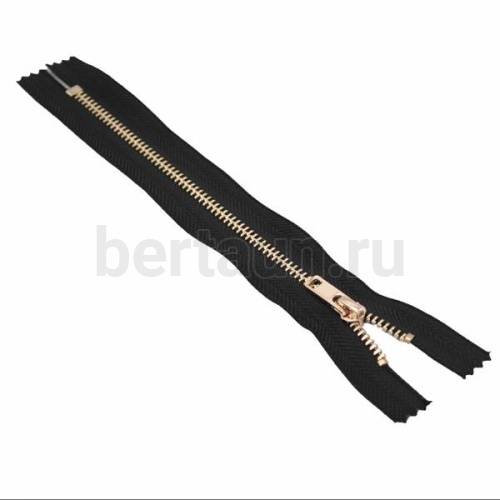 МОЛНИЯ №171 МЕТАЛЛ Т4 ДЖИНСОВАЯ     золото  18 см BERT