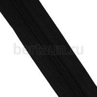 Молния рулонная  № 62 Т8 спираль черная ШИРОКАЯ ТЕСЬМА 4 см / 200 м