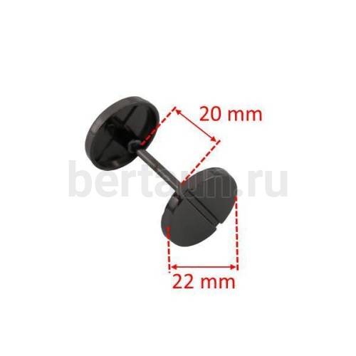 Ручкодержатель №64 штанга шляпка 20 мм 4150-30 GFM т.никель