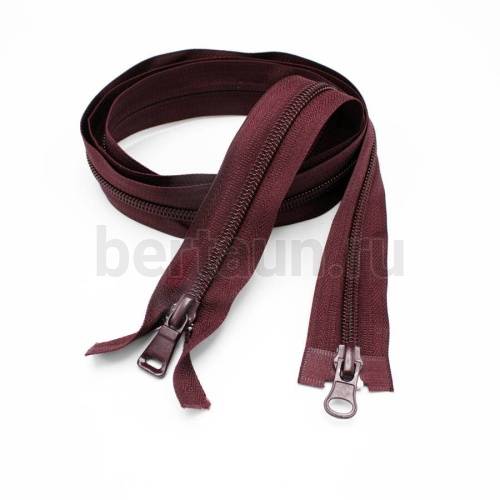 МОЛНИЯ №342 курточная 2 замка спираль Т7 ПРИБАЛТИКА 120 см бордо (179)