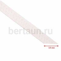 Резинка босоножная в кожаной оплетке 14 мм белая  Италия