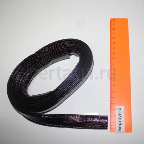 Ручки сумочные ПЛОСКИЕ № 19 2см*2м темн.кор.лак