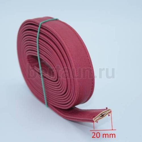 Ручки сумочные ПЛОСКИЕ № 29 2см*2м красный мат