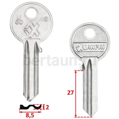 Заг.для ключ. U5D_U5D_UL050_UNL5 _Универсал (2.0mm) англ. № 83 